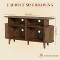 thumbnail image 6 of Furtivusia Record Player Stand with Charging Station & USB Ports, Vinyl Record Storage Cabinet with Wood Legs, Mid-Century Modern Turntable Stand for Living Room, Bedroom, Office, Walnut Color, 6 of 9