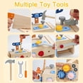 thumbnail image 3 of Montessori Wooden Tool Kit for Creative Toddlers, Includes Reversible Design for Tool Bench or Storage, Fine Motor Skills Development & DIY Model Building, Educational Set for, 3 of 7