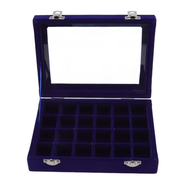 Estuche Organizador De Pendientes, Caja De Almacenamiento De Pendientes Multifunción Con Tapa Transparente Para Mujeres Para Anillos