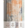 thumbnail image 3 of Orange Blue Sheer Curtains 63 Inch Length 2 Panels Set, Semi Transparent Voile Rod Pocket Curtains for Living Dining Room Bedroom Drapes Minimalist Smear Abstract Art Painting, 3 of 6