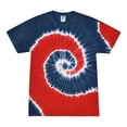 thumbnail image 2 of Colortone Tie Dye T-Shirts Patriotic Junior Sizes, Unisex 100% Cotton, 2 of 3