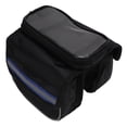 thumbnail image 2 of Bike Frame Bag, Shock Resistant Bicycle Bag Dual Zipper Reflective Tapes 600D Nylon Fabric  For Bike For Cycling For DIY Blue, 2 of 8