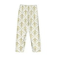 thumbnail image 4 of Kdxio White And Gold Geometry Print Men's Sleep Pajama Pant Lounge Pants with Pockets, 4 of 8