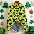thumbnail image 2 of St Patricks Day Sweater Women Long Sleeve Crewneck Irish Oversized Pullover Plus Size Sweater, 2 of 8