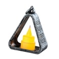 thumbnail image 1 of Lámpara de noche, luz suave, decoración de habitación, pequeño regalo, lámpara de mesa triangular, adorno para interiores, oficina, chimenea, plata antigua, 1 of 8