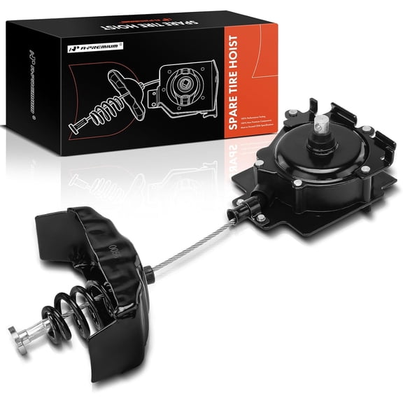 A-Premium Spare Tire Hoist Spare Tire Winch Carrier Compatible with Chevrolet & GMC Models - Express 1500, Express 2500, Express 3500, Savana 1500, Savana 2500, Savana 3500, 1996-2002