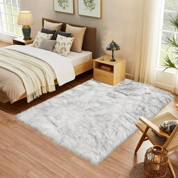 Faux Fur Rug 8x10,Area Rugs 8x10 for Living Room,Fluffy Washable Rug for Bedroom,Soft Modern Indoor Large Shaggy Rug,Luxury Room DecorUltra Soft Non-Slip Fuzzy Large Carpets (A,40 * 60cm)
