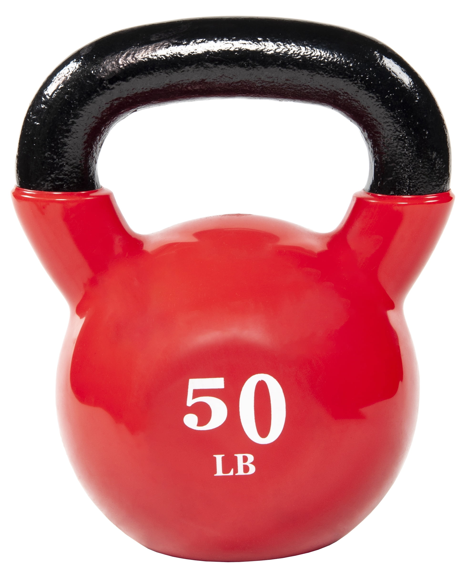 POWERT Vinyl Coated Kettlebell for Weight Lifting Workout 5-50LB--Single 