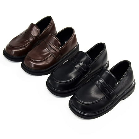 

Toddler Little Kid Boys Girls Oxford Shoes PU Leather School Loafer Flats Uniform Dress Shoes