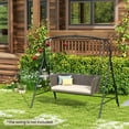 thumbnail image 3 of Gymax Metal Porch Swing Stand Heavy Duty Hanging Swing Frame Indoor Outdoor, 3 of 10