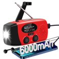 thumbnail image 1 of Radio meteorológica de emergencia Lanshanchu 6000 mAh con cargador de teléfono, 1 of 8