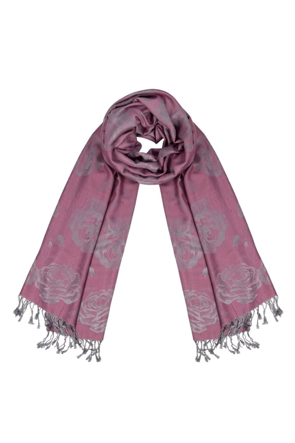 Elegant Floral Pattern Pashmina Wrap Shawl Scarf