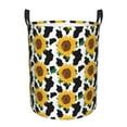 thumbnail image 1 of Balery Cute Cow Print Sunflower B Cesta de ropa redonda con asas, impermeable, independiente, para ropa, juguetes, dormitorio y familia-Small, 1 of 6