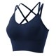 thumbnail image 1 of Tank Top Para Mujeres Workout Camiseta sin mangas de tirantes finos de verano para mujer con capa interior y prendas de vestir Sexy chica picante espalda corta Top con cojín en el (Blue, One Size), 1 of 4