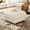 Off White, variant on Welzona 25" Corduroy Storage Ottoman, Square Footrest Bench with Hidden Compartment, Tool-Free Assembly, Off White