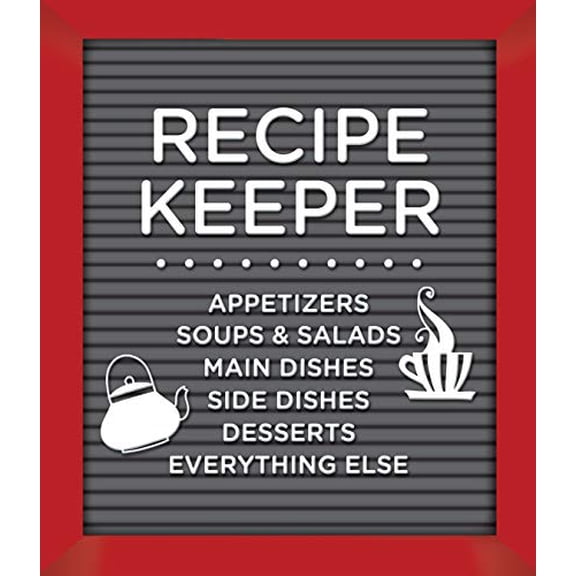 Pre-Owned Small Recipe Binder Small Recipe Binder - Recipe Keeper (Letterboard) - Write in Your Own Recipes, (Hardcover)