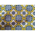 thumbnail image 4 of oneOone Cotton Cambric Yellow Fabric Floral & Tiles Moroccan Diy Clothing Quilting Fabric Print Fabric By Yard 56 Inch Wide, 4 of 4