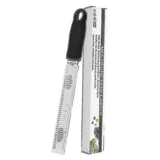Microplane Zester Grater In Black Color For Citrus, Parmesan, Ginger, Chocolate And Nutmeg With Fine Blade