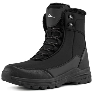 Winter Snow Boots‎ Waterproof Insulated Zip-Up Ankle Boots Black Outdoor Hiking NORTIV 8 Mens Snow Boots Insulated Waterproof Outdoor Hiking  main image 2