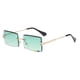 thumbnail image 1 of 2x Gafas de terre Retro para mujer y hombre, gafas cuadradas pequeñas Vintage con montura sin montura lentes teñidas gafas protecci Yinane  gafas de sol cuadradas sin montura, 1 of 6