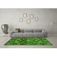 thumbnail image 3 of Ahgly Company Indoor Rectangle Abstract Green Modern Area Rugs, 4' x 6', 3 of 4