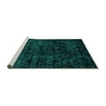 thumbnail image 2 of Ahgly Company Machine Washable Indoor Rectangle Abstract Turquoise Blue Modern Area Rugs, 7' x 9', 2 of 4