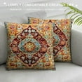 thumbnail image 3 of Nawypu Persian Pillow Cover Orange Blue Boho Throw Pillow Cover Vintage Ethnic Decorative Pillow Cases Home Outdoor Square Pillowcase, 3 of 5