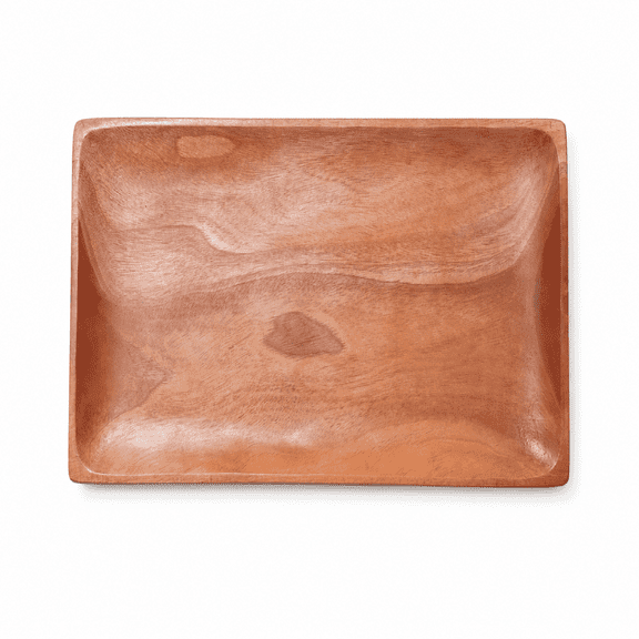 Sheesham Wood Serving Tray for Tea, Coffee, Snacks for Kitchen and Dining Table| Wooden Serving Tray | Serving Platter for Snacks | (Brown) 40 cm x 22 cm x 2.5 cm