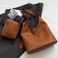 thumbnail image 1 of Bolso bandolera plegable para mujer bolso holgado de color sólido con monedero, 1 of 9
