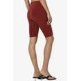 thumbnail image 5 of Women's PLUS Basic Stretch Cotton Span High Waist Above Knee Bermuda Short Leggings, 5 of 7