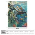 thumbnail image 4 of Orinice Turtle Fish Water Warm Lightweight Blanket Soft Fleece Blankets Throw Blanket for Living Rooms Sofa Decor Cow Gifts All Seasons Long-Lasting Blanket 50x60in, 4 of 6