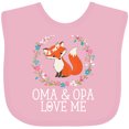 thumbnail image 3 of Inktastic Oma and Opa Love Me Girls Cute Fox Girls Baby Bib, 3 of 4