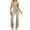 Beige, variant on Sevevn Fashion Women's One Shoulder Sleeveless Zipper Solid Color Jumpsuit Beige XL Sales Today Clearance