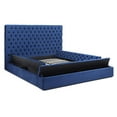 thumbnail image 6 of Better Home Products Cosmopolitan Velvet Upholstered Platform King Bed in Blue, 6 of 11