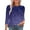 Purple, variant on HomeGardon 3/4 Length Sleeve Womens Tops,Womens Shirts Women's Round Neck Cover Casual Printed Fashion Top,S-XXL