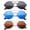 3 Pack Gunmetal, Brown & Blue, variant on 3 Pack Round Metal Frame Circle Rim Dual Bridges Fashion Sunglasses for Women for Men, Gunmetal, Brown & Blue