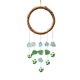 thumbnail image 1 of Soccer Sea Glass Wind Chime Handmade Outdoor Soccer Wind Chime Blue Sea Glass Garden Decor Sports Themed Patio Wind Chime Coastals Soccer Hanging Ornament, 1 of 7
