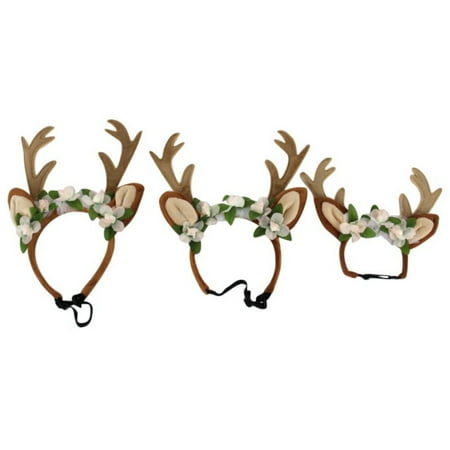 Dog Elk Antler Reindeer Hat Cap Dog Cat Pet Christmas Costume Outfits Small Big Dog Hat Headwear Hair Grooming Accessories