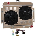 thumbnail image 2 of ALLOYWORKS 3 Row Aluminum Radiator with 12v Fan Shrouds Kit for Jeep CJ w/GM Chevy Conversion, 2 of 4
