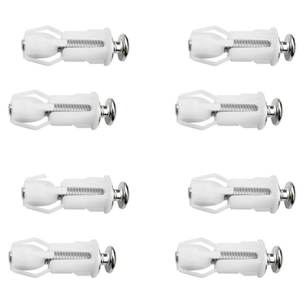 8 tornillos para inodoro y tornillos para tapa de inodoro, tornillos de bisagras de fijación superior de acero inoxidable, compatibles con reemplazo de inodoro
