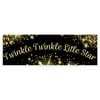 Black And Gold Twinkle Twinkle Little Star Baby Shower Banner Party Decoration Backdrop