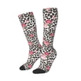 thumbnail image 3 of Cauagu Rose Mix Leopard 3 Print Women's Men's Ankle Socks 1-pack Casual Athletic Socks for Unisex Adult Moisture-Wicking Socks for Daily Wear/Running/Sport, 3 of 8