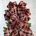 thumbnail image 3 of SUTENGDA Large Glitter Candy Cane Stripe Ribbon Christmas Tree Topper Bow and 12  Bows  13 Pieces, 3 of 5