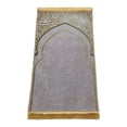 thumbnail image 3 of veasfak Prayer Rug Decoration Exquisite Polyester Nonslip for Eid Travel Meditation Grey, 3 of 9