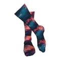 thumbnail image 4 of Kdxio Cosmic Paint Swirl Funny Silky Novelty Funky Long Knee High Socks Soft 3D Print Cosplay Crazy Stockings for Men Women, 4 of 8