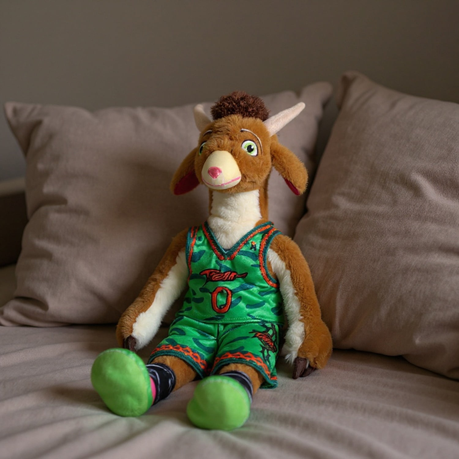 GOAT Movie Decorative Pillow Buddy, Will the Goat, Polyester Velboa, Sony