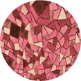 thumbnail image 1 of Ahgly Company Machine Washable Indoor Round Transitional Red Area Rugs, 8' Round, 1 of 7