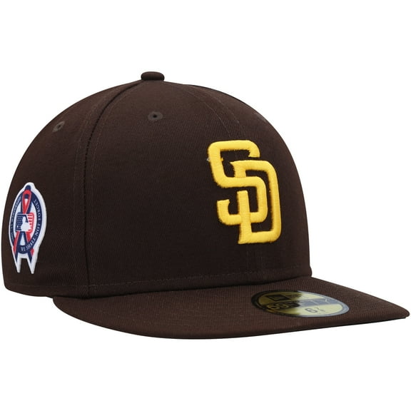 Men's New Era Brown San Diego Padres 9/11 Memorial Side Patch 59FIFTY Fitted Hat