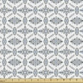 thumbnail image 1 of Abstract Fabric by the Yard, Continuous Aztec Style Prehistoric Art Motifs Illustration on Plain Backdrop, Decorative Upholstery Fabric for Sofas and Home Accents, White Blue Grey by Ambesonne, 1 of 5