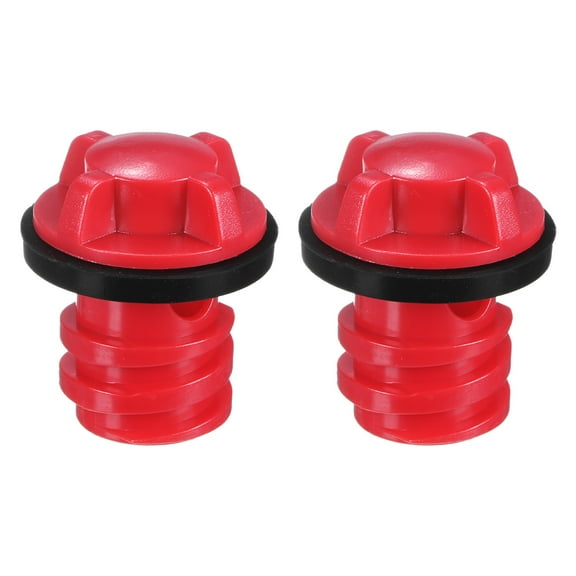 Uxcell 2-Pack Cooler Drain Plug Replacement Accessories with Leak-Proof Design for RTIC for Igloo Coolers [Red]
